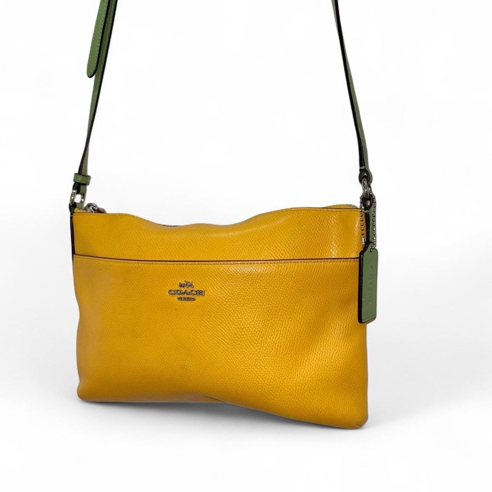 Coach Yellow and Green Crossbody Bag